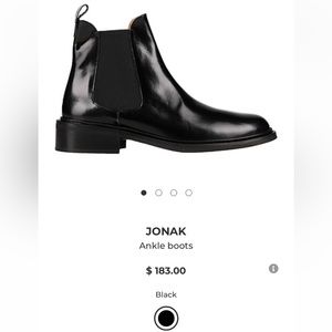 Jonak Ankle Boot Black Leather size 7